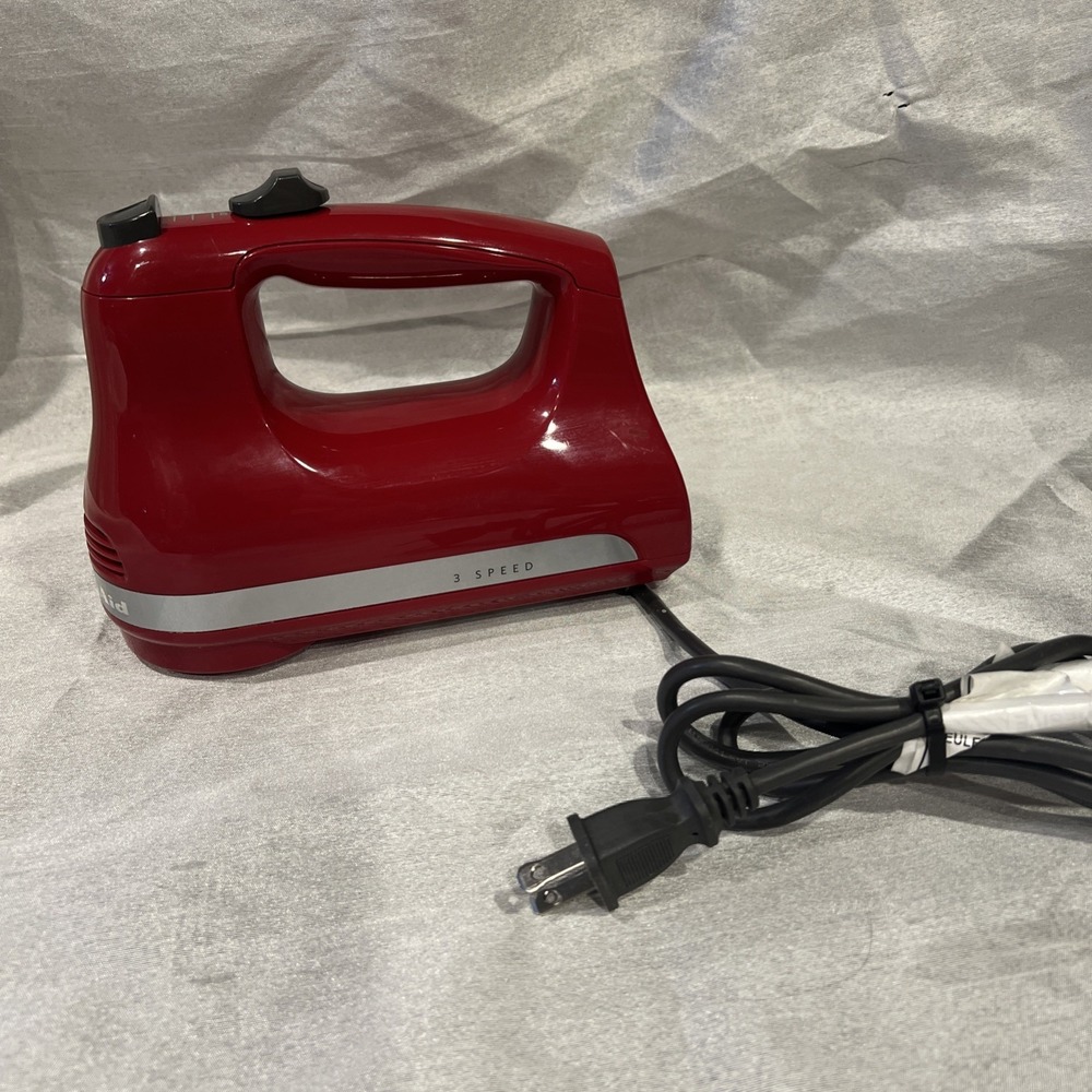 KitchenAid 3-Speed Hand Mixer Only - KHM312 - Empire Red - Replacement - Tested